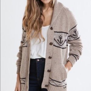 Obey No. 9 women’s knit button up anchor cardigan